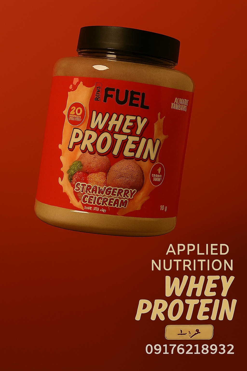 پروتئین اپلاید bodyfuel با طعم توت فرنگی